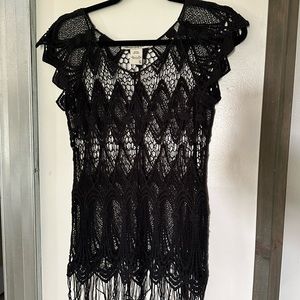 American Rag Specialty Knit Crochet Top